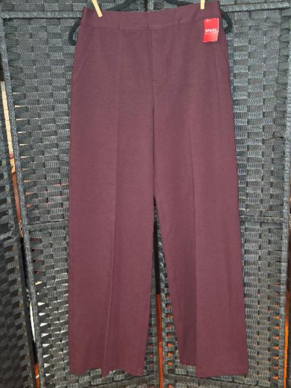 SPANX Perfectfit Ponte Wide Leg Pants Deep Burgundy